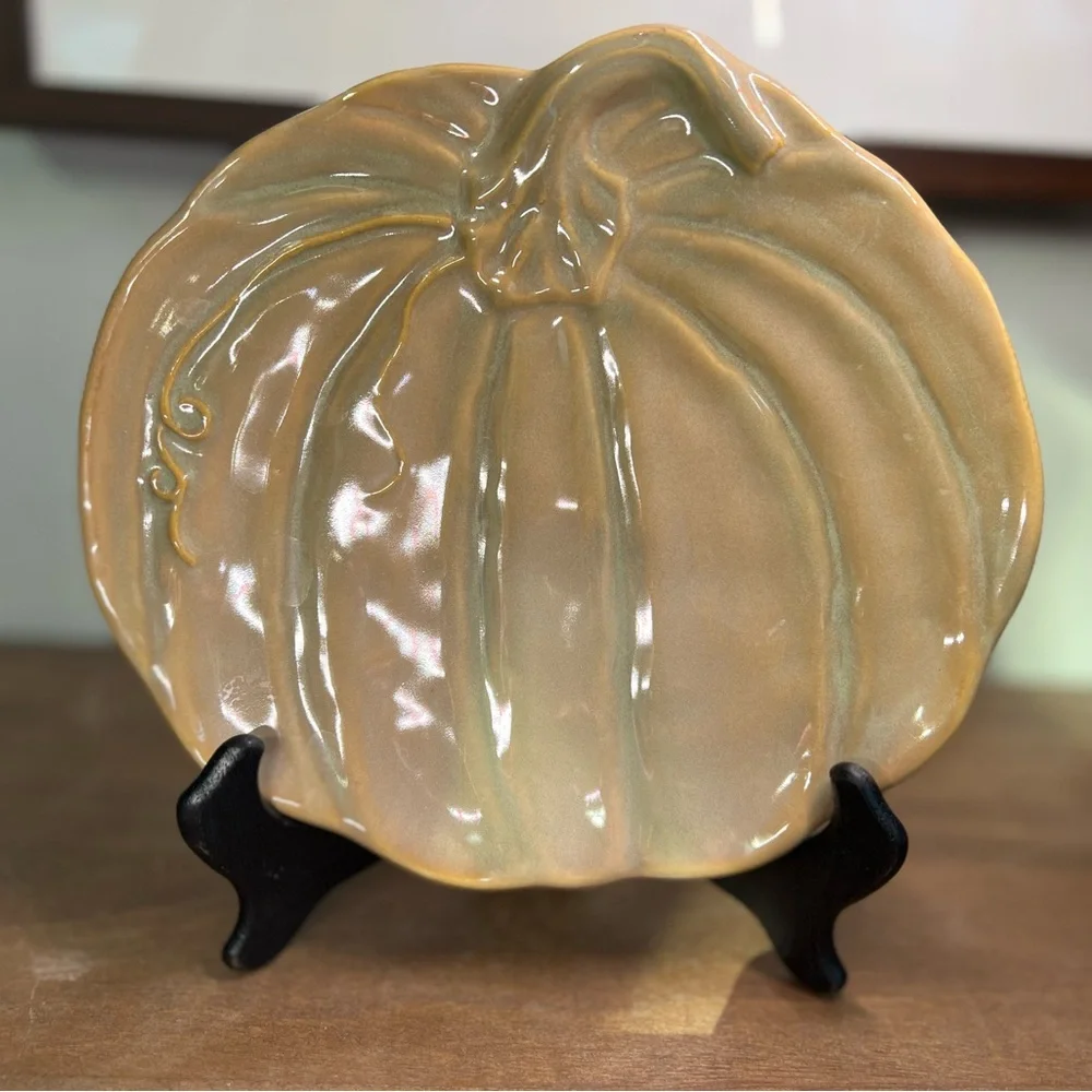 Pottery Barn Rustic Pumpkin Serving Decor Dish